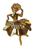 Corocraft Flaring Skirt Ballerina Vintage Figural Pin Brooch