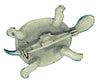 L-G Ling-Gal Green & Blue Enamel Turtle Vintage Figural Pin Brooch