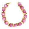 Lisner 1950s Baby Pink Lucite Moonstone Vintage Link Bracelet