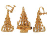 Warner Christmas Tree Garlands & Presents Brooch & Earring Set