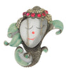 RESERVED Block Jelly Belly Mermaid Fur Clip Vintage Figural Costume Brooch