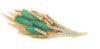 Carnegie Jade Cattails Vintage Figural Costume Brooch