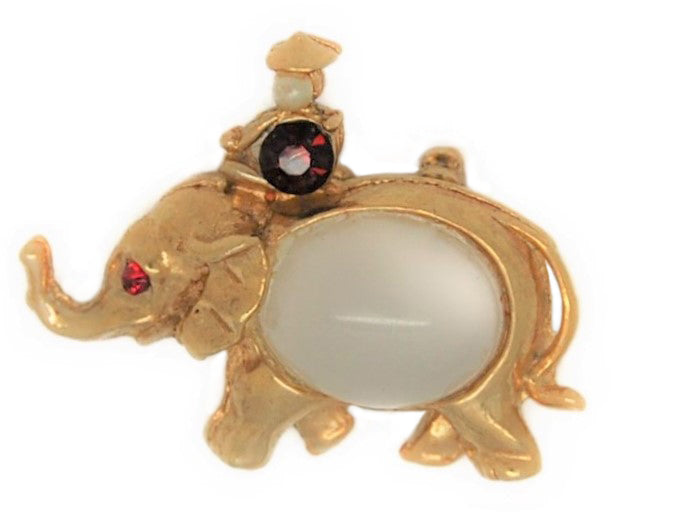 RESERVED Coro Elephant Jelly Belly Rider Small Series Vintage Figural Costume Brooch