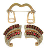 Coro Duette Royal Arches Fur Clips Vintage Costume Brooch Set