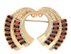 Coro Duette Royal Arches Fur Clips Vintage Costume Brooch Set
