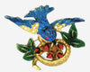 Fred Grey Nest Baby Birds Vintage Figural Costume Brooch