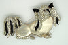 Trifari A Philippe Jelly Belly Pekingese Dog Vintage Figural REMAKE Brooch - 1970s
