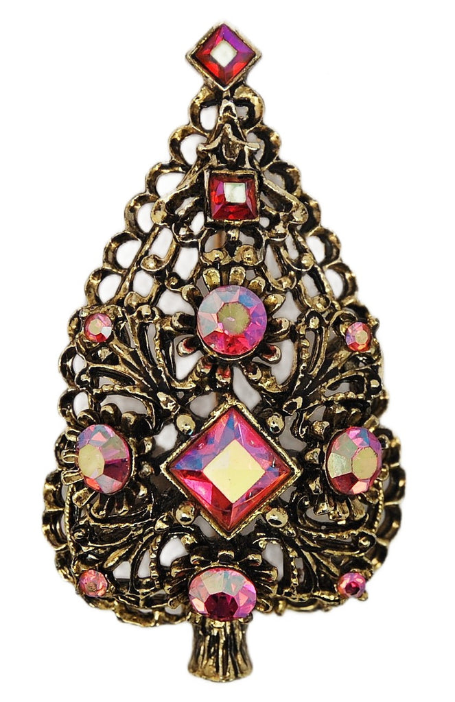 Doddz Dodds Christmas DIY Tree Brooch - Pink Aurora Kit 1960s Brooch