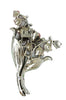 Trifari Sparkling Lilies of the Valley Fur Clip Vintage Figural Brooch