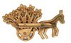 Longcraft Donkey Pulling Flower Wagon Cart Vintage Figural Costume Brooch