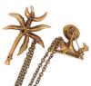 Gargano Garman Siesta Palm Moonlight Chatelaine Vintage Costume Brooch