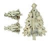 Hollycraft Christmas White Opal Candle Tree Figural Brooch & Earrings Set