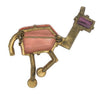 Mazer Animal Horse Cut Glass Stones Vintage Figural Costume Brooch
