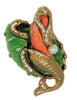 Carnegie Resin Gold Tone Mermaid Vintage Figural Costume Brooch