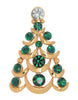 Eisenberg Ice Emerald Garland Tree Vintage Figural Brooch