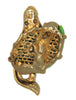 Carnegie Resin Gold Tone Mermaid Vintage Figural Costume Brooch