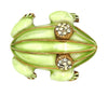 Capri Mint Green Enamel Frog Vintage Figural Pin Brooch