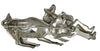 Bauman Massa BM Bull Wrangler Vintage Costume Figural Pin Brooch 1940s