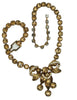 1940s Eisenberg Champagne Dangle Swarovski Crystal Vintage Necklace