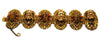 Braunstein 1952 Horned Smiling Devil Faustus Gold Plated Cartouche Bracelet