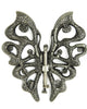 JJ Butterfly Female Abstract Form Dark Silver Tone Vintage Figural Brooch