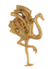 Windsor Flamingo Pave Rhinestones Vintage Figural Costume Brooch