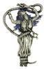 JJ Medusa Snake Charmer Goddess Vintage Figural Brooch