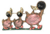 Duck & Ducklings Bar Vintage Figural Costume Pin Brooch 1930s