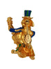 KJL Brightly Enameled Clown Musician Vintage Figural Brooch