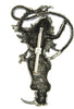 JJ Medusa Snake Charmer Goddess Vintage Figural Brooch