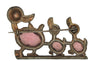 Duck & Ducklings Bar Vintage Figural Costume Pin Brooch 1930s