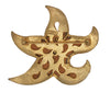 ART Cork & Gold Plate Fancy Starfish Vintage Figural Costume Brooch