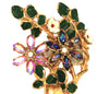 Corocraft Big Gorgeous Double Blossom Floral Vintage Figural Brooch