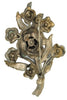 Little Nemo Floral Clear Stones Multi-Blossom Vintage Figural Costume Brooch