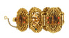 Braunstein 1952 Horned Smiling Devil Faustus Gold Plated Cartouche Bracelet