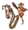 Mandle Slater Mandolin Player Treble Clef Chatelaine Vintage Figurals Brooch