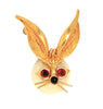 Boucher Bunny Easter Rabbit Pearl Belly Vintage Figural Pin Brooch