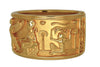 Elizabeth Taylor Cleopatra Hieroglyphs Cuff Vintage Figural Bracelet