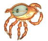 Carnegie Jade Belly AB Body Stones Crab Claws Vintage Figural Pin Brooch