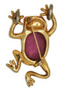 Reja Sterling Vermeil Tree Frog Vintage Costume Figural Pin Brooch - 1940s