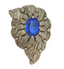 T&G 1930s Pot Metal Glass Stone Vintage Figural Dress Clip Brooch
