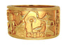 Elizabeth Taylor Cleopatra Hieroglyphs Cuff Vintage Figural Bracelet