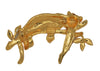 Trifari Safari Sleepy Leopard Cat on Branch Vintage Figural Costume Pin Brooch