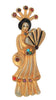 Block Good Earth Lotus Movie Tie-In Vintage Figural Costume Brooch