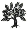 Tree of Life Black & White Vintage Figural Costume Brooch