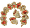 Capri Seashell Vintage Figural Bracelet & Matching Earrings Set