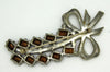 Bow Swag Pot Metal Amethyst Rectangular Stones Vintage Figural Brooch