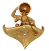 Marvella Arabian Aladdin Magic Carpet Scheherazade Vintage Figural Brooch Set - Mint