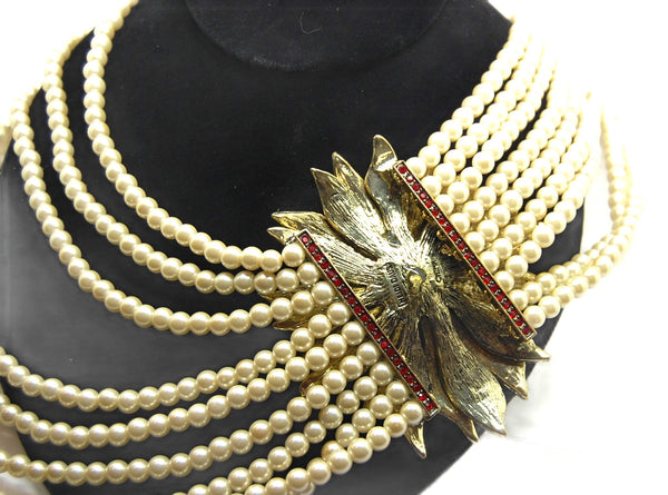 ◆VINTAGE HOLLYWOOD◆ Mini Daisy Pearl Necklace VH24NNNE172M Necklaces– Daisy Exclusive