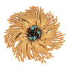 HAR Starburst Floral Gold Tone Vintage Costume Figural Pin Brooch